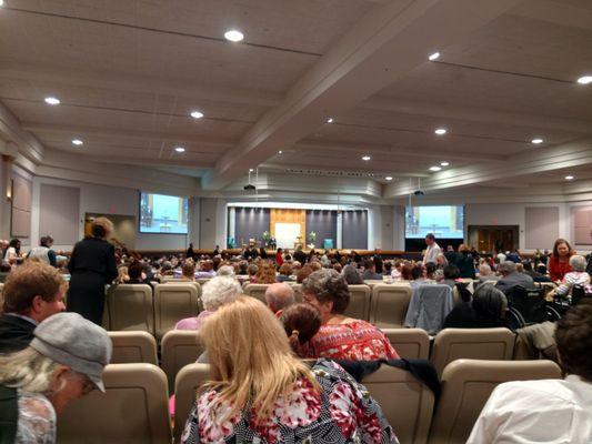 auditorium during midday break.
