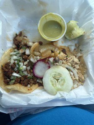 Al pastor and chicken tacos!!!