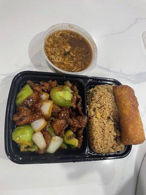 Pepper Steak combo meal $11.05