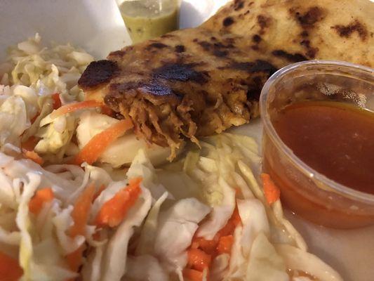 Pupusas, and that fiery green sauce