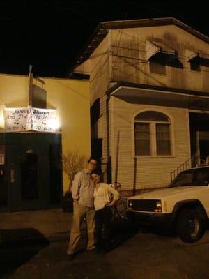 Friends in front of Cutter's, during Jazz Fest 2010