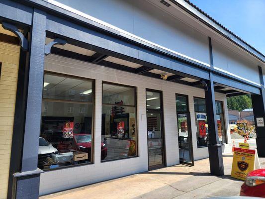 Exterior view of the new location.