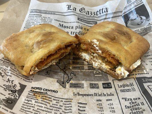 Eggplant Parmesan Sandwich