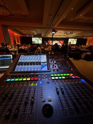 Corporate event with a Midas Pro1 and JBL VRX