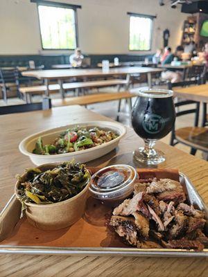 Amazing brisket and collards