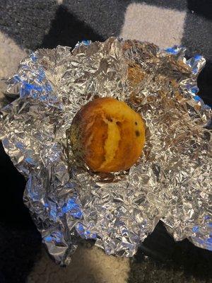 Honey corn bread muffin with mold