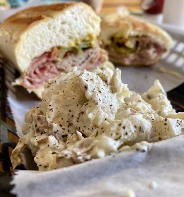 Cuban & potato salad. A winning combo. Best Cuban & Potato salad is the best freakin potato salad on the planet :)...