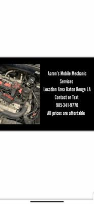 Aaron’s Mobile Mechanic Services