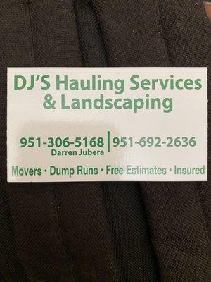 DJ’S Hauling Services & Landscaping