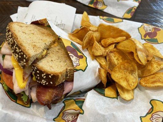 Turkey and ham sandwich