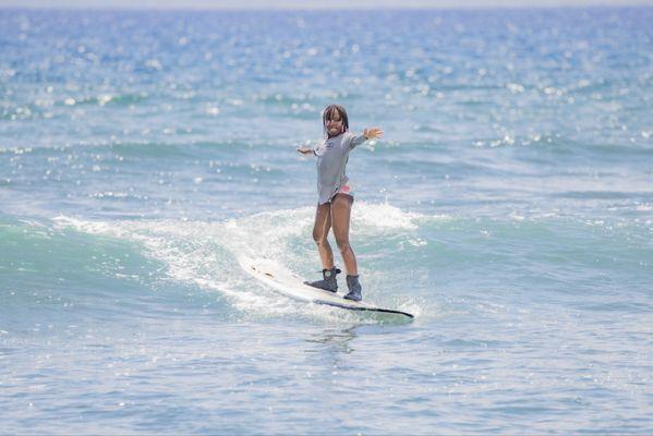 My daughter wants to return for another surf lesson. Next time she wants to bring her cousins.