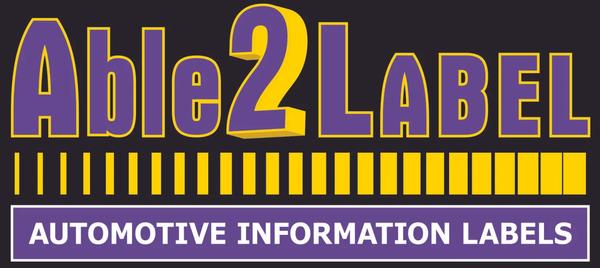 Automotive Information Labels made for the Collision Center/Body Shop Repair industry. Services are limited to licensed repair facilities.