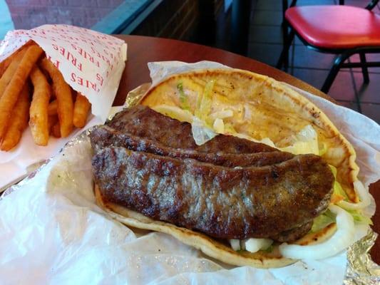 Gyro and fries