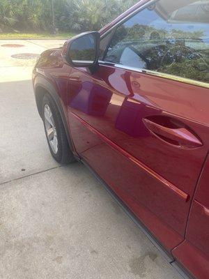 Completely fixed the driver side passenger door and fender of Lexus nx 200