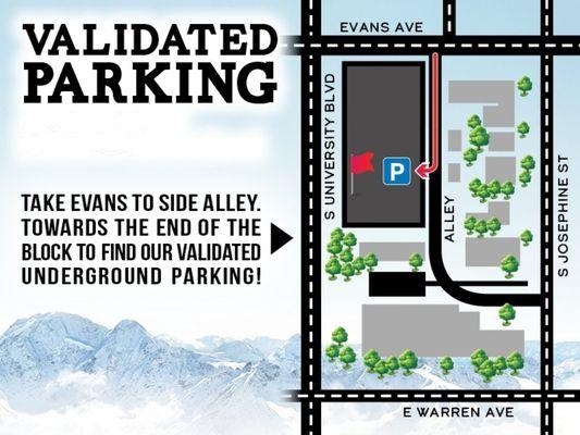 Directions to parking garage