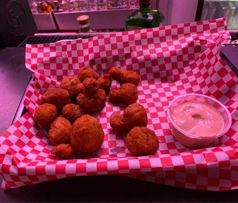 Fried mushrooms, half portion