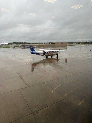 The plane when it finally arrived