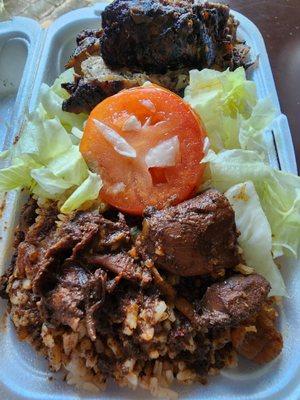 Jerk chicken didn't get pics before the others dug in.