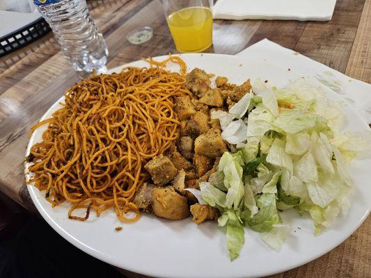 Chicken suqaar with pasta