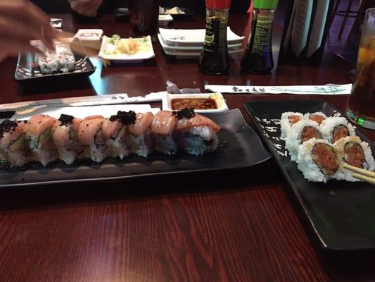 Spicy tuna and Sydney roll