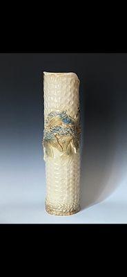 Equestrian Vase 22" x 5" Porcelain by Christine Bravata Ceramics