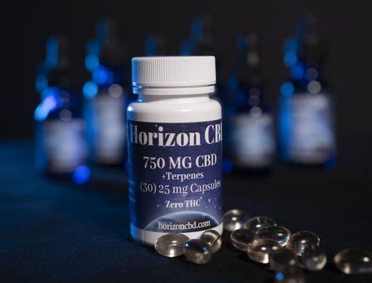 25 MG CBD Gel Caps . 30 Gel Caps per bottle