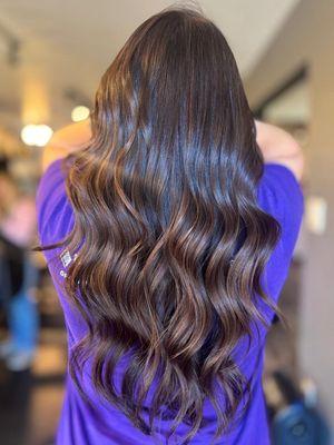 Hair color and haircut