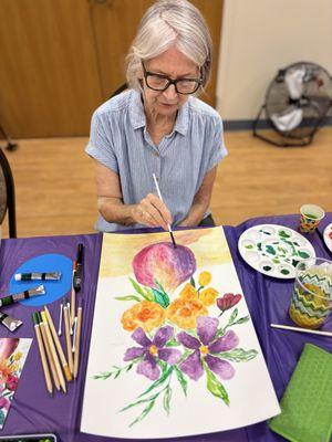 Watercolor art student