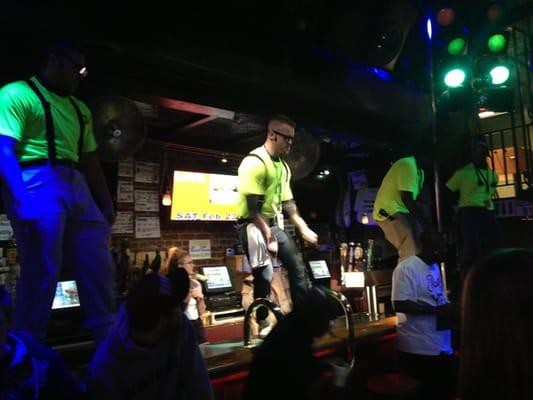 Dancing on bar Nerd Party