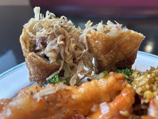 Inside egg roll no taste