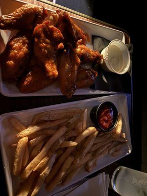 Wings and fries