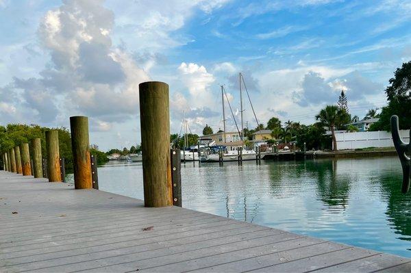 Boat dock area adjacent to the launch ramp