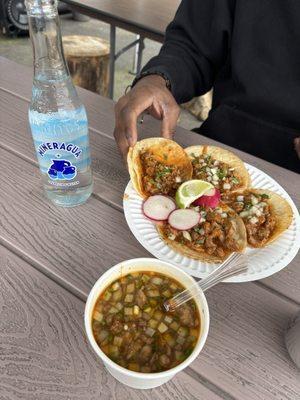 Taco asada and adobada