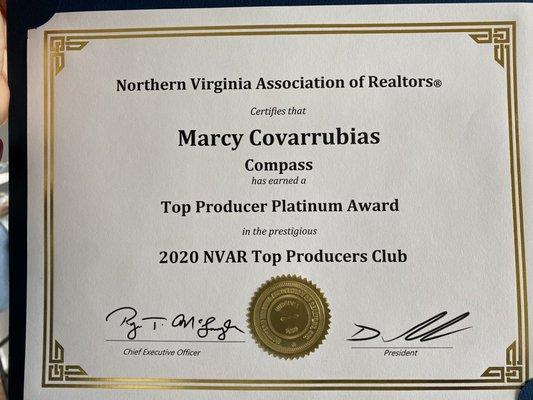 20200 Northern BA Association of Realtors recognition .