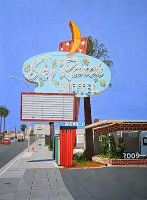 Emile Dillon
Sky Ranch Motel (2023)
Acrylic on canvas
40" x 30"