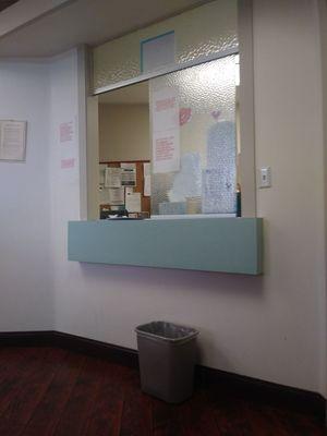 The office inside the waiting room