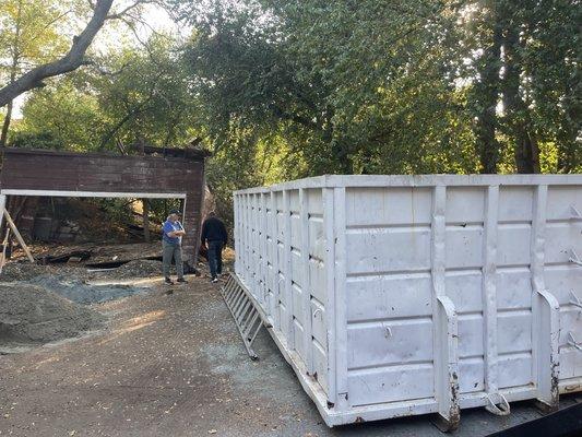 25 yards dumpster for garage demolition