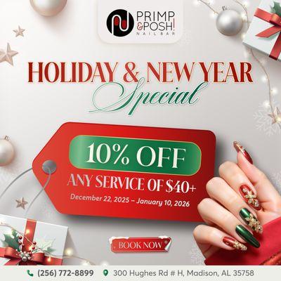 GLAM UP FOR THE HOLIDAYS & RING IN THE NEW YEAR!