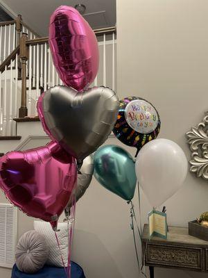 Birthday and Valentine's Day Balloons