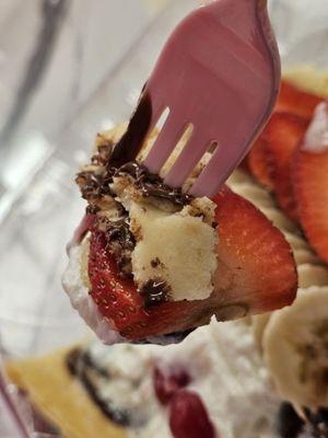 A fork with the Crepes.