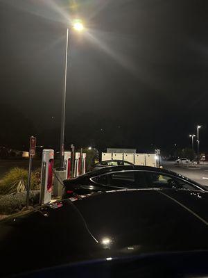 Review of Tesla charging station there is a disabled spot at this location