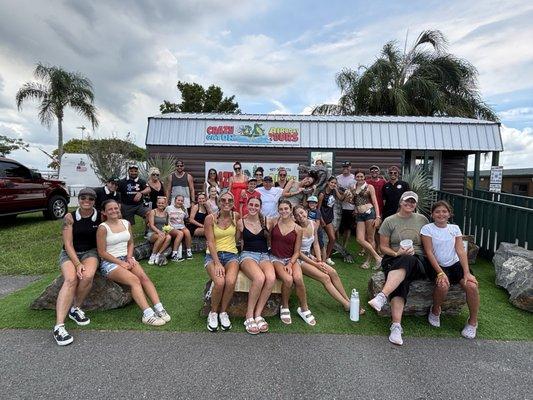 Our whole group with huge smiles after our tour.