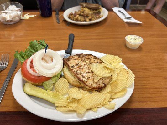 Grilled chicken sandwich was yummy!