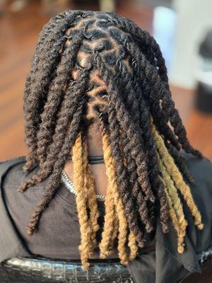 Loc color, retwist, style