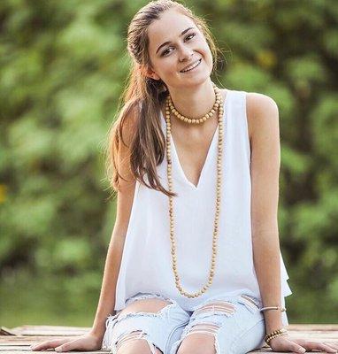 Current best-seller, our Sage Beaded Wrap