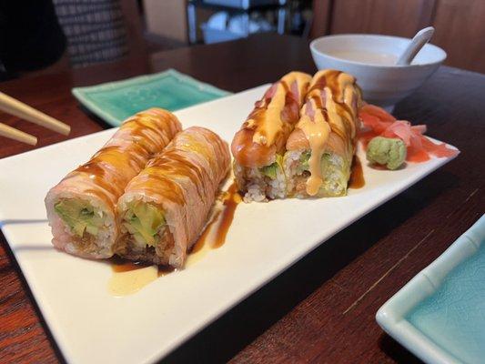 Victoria's Secret roll (left) and fat boy roll