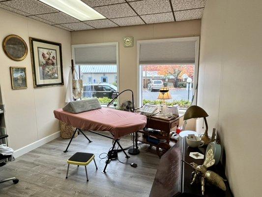 Small & cozy treatment space.