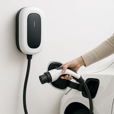 EV Charger Station Installed For a Happy Home Owner. Fast, Clean, and Code Compliant.