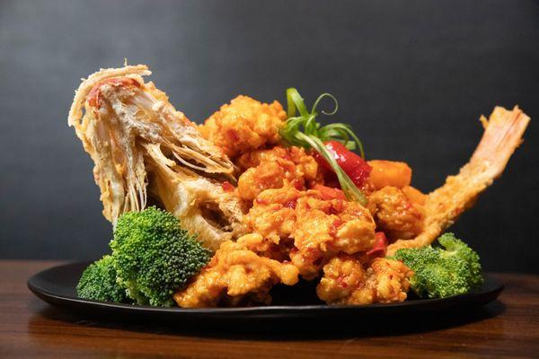 Sweet & Sour Whole red snapper.
