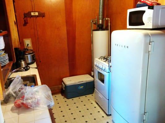 Kitchen view from back door.